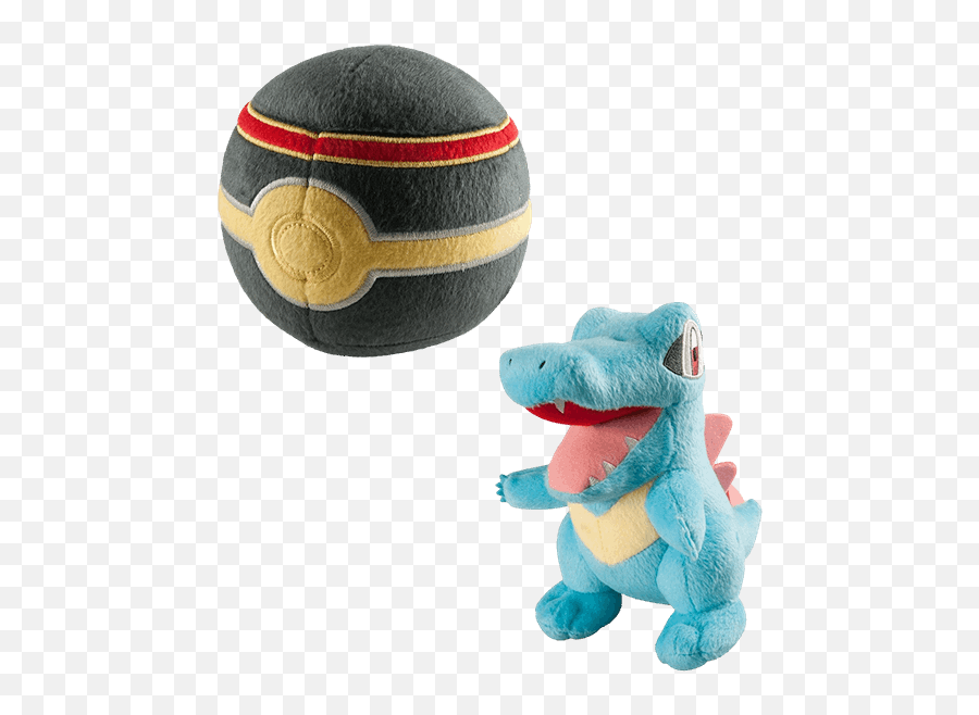 Pokemon - Totodile And Luxury Ball 2pack Plush Pokemon Stuffed Animals Poke Ball Png,Totodile Png