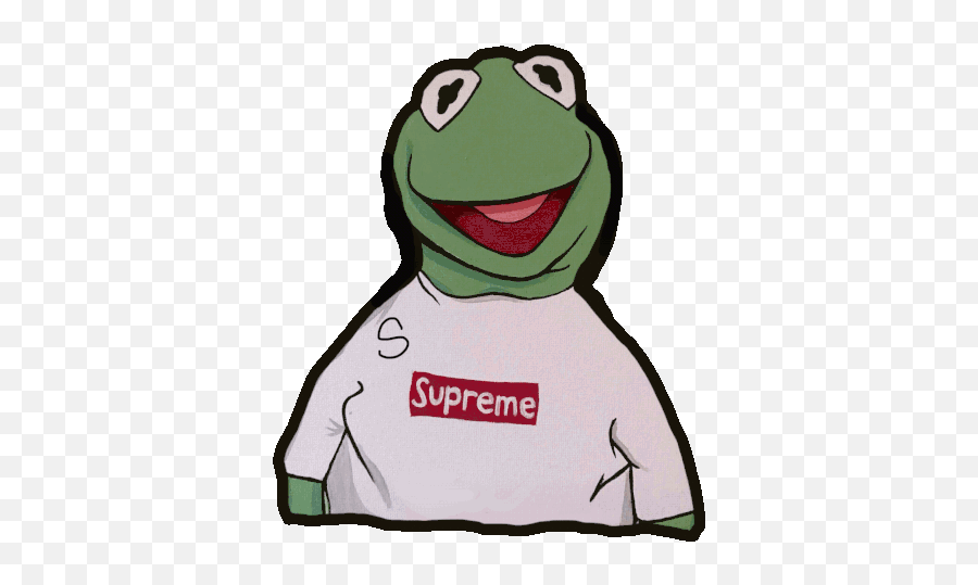 Supreme Kermit Sticker - Supreme Kermit Seekism Discover Kermit The Frog Supreme Gif Png,Kermit Icon
