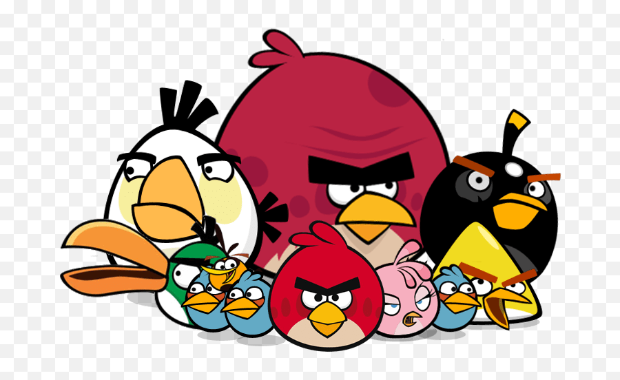 Angry Birds Group Transparent Png - Angry Birds,Angry Png