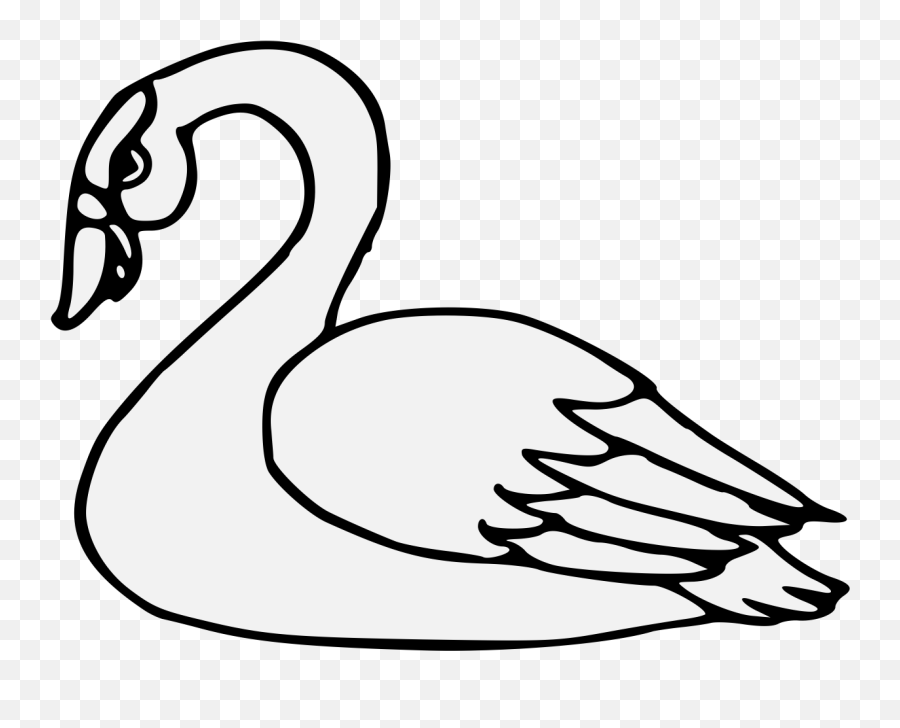 Library Of Swan Heart Jpg Black And White Png Files - Swan Drawing Png,Swan Png