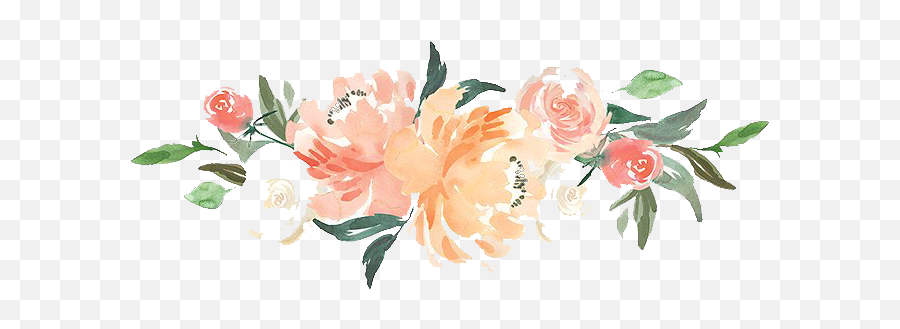 Download Hd Watercolor Spring Floral - Sticker Labels For Bridal Shower Png,Floral Pattern Png