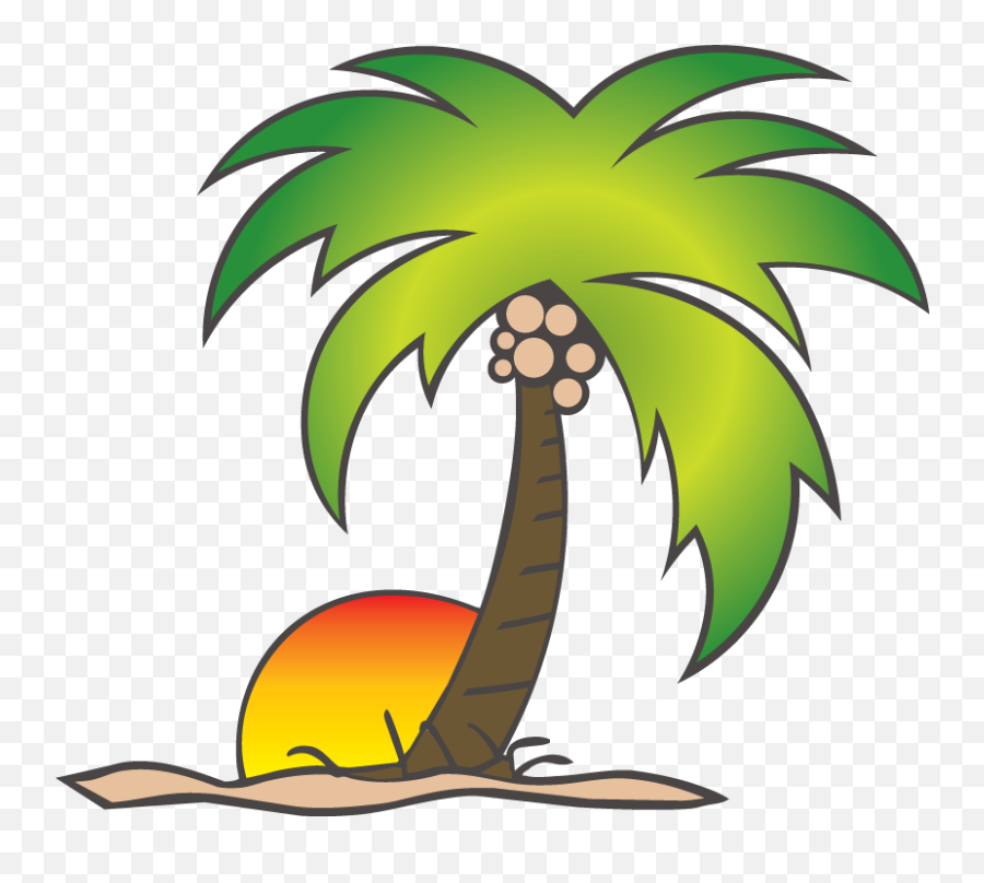 Coconut Tree Png - Coconut Tree Png Cartoon,Cartoon Tree Png