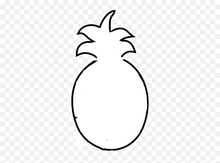 Pineapple Outline Clip Art - Vector Clip Art Pineapple White Outline Png,Pineapple Clipart Png