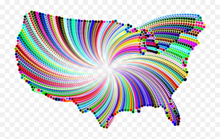 Png Psychedelic United States Map - Graphic Design,United States Map Transparent