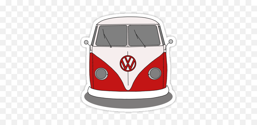 Vw Bus Sticker - Draw A Vw Camper Van 375x360 Png Vector Vw Bus Front,Camper Png