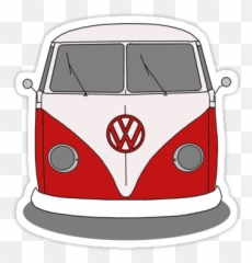 Vw Bus Sticker - Draw A Vw Camper Van 375x360 Png Vector Vw Bus Front,Camper Png