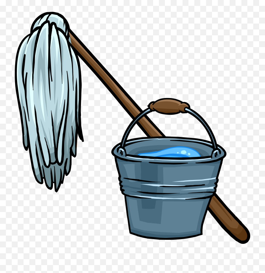 Transparent Background Mop Clipart Png - Mop And Bucket Clipart,Bucket Transparent Background