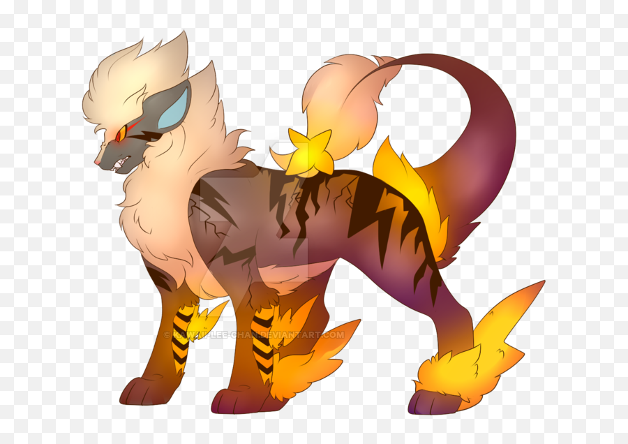 Luxray Fusion By Lee - Cartoon Png,Arcanine Png