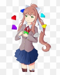 Oc Fanart You Mean The Doki Emeralds Ddlc - Cartoon Png,Chaos Emerald Png