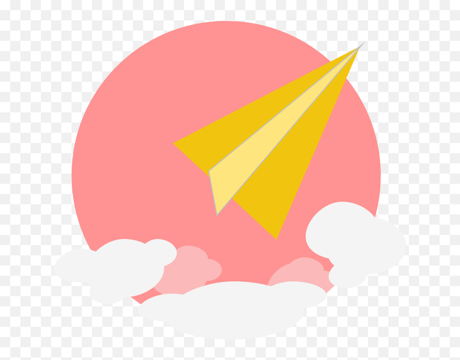 Paper Airplane U0026 Clouds By Justin Matsnev - Clip Art Png,Paper Airplane Png