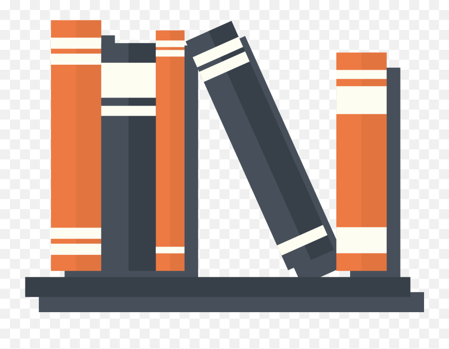 Vector Black And White Bookcase Books - Bookshelf Logo Book Shelf Vector Png,Bookshelf Png