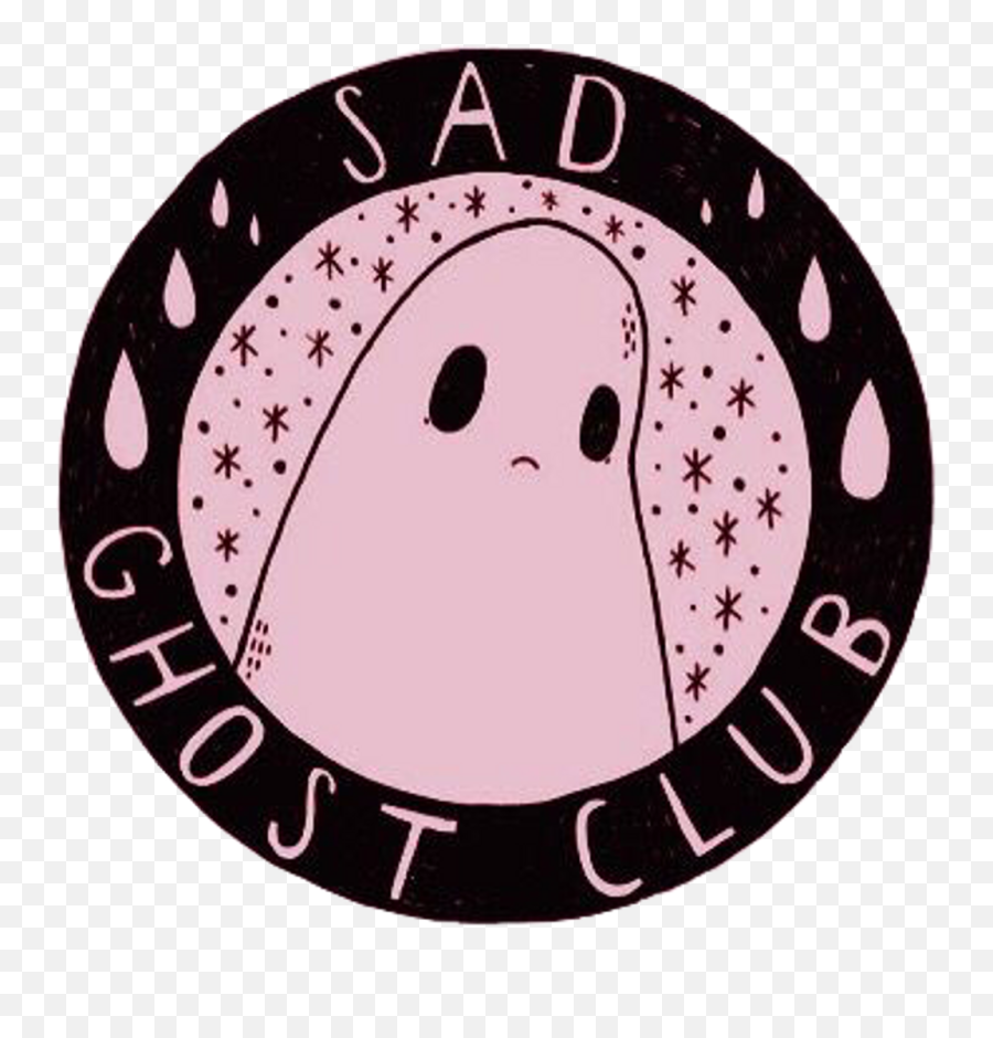 Sad Ghost Cute Aesthetic Girly Scary - Sad Ghost Club Png,Snapchat Ghost Transparent