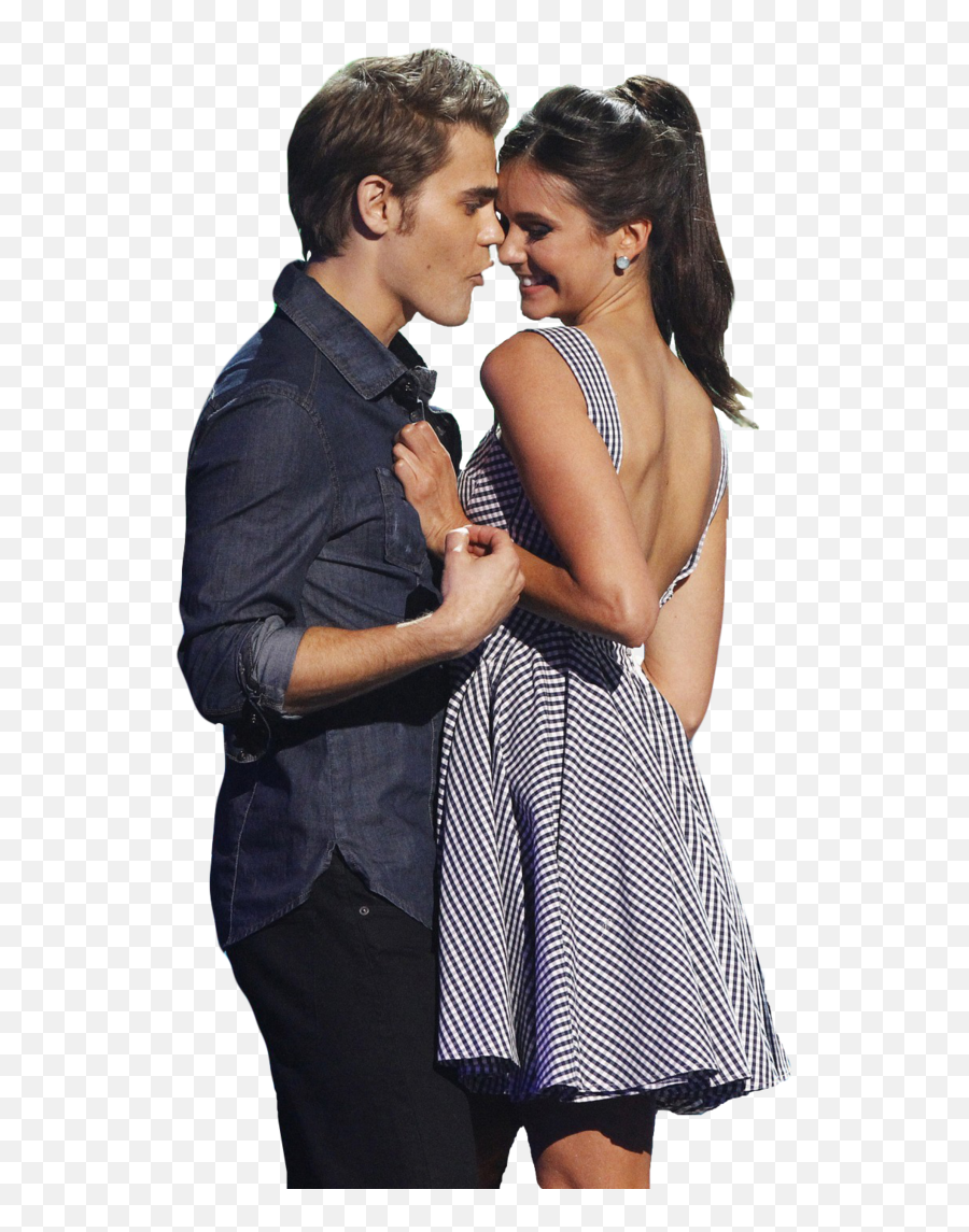 Nina Dobrev And Paul Wesley Vampires - Stefan And Elena Season 3 Png,Nina Dobrev Png