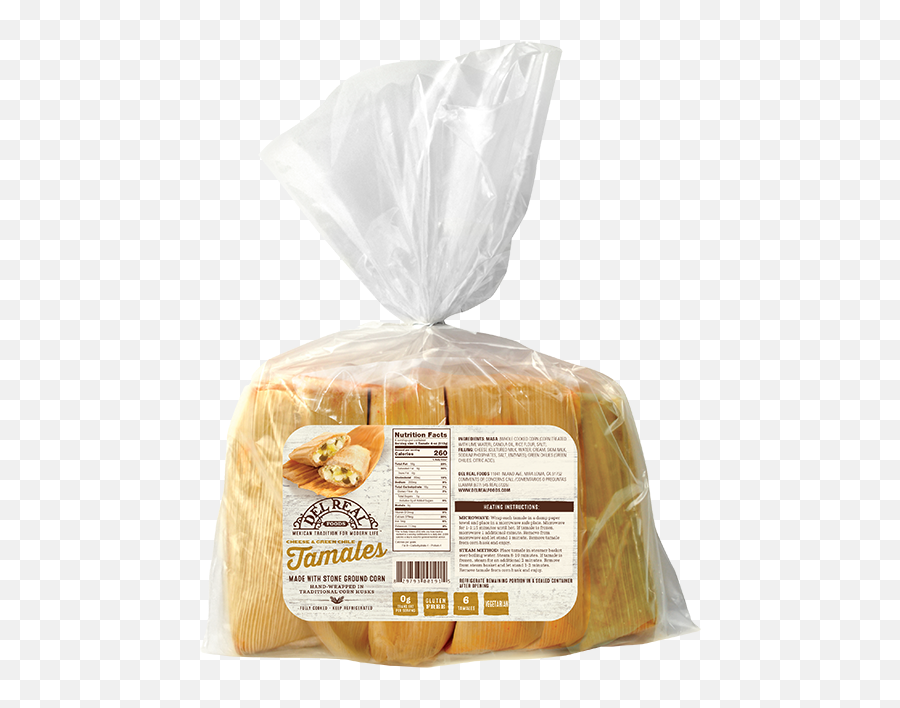 Del Real Foods Cheese And Green Chile Tamales 24 Oz - Pork In Red Sauce Tamales Del Real Png,Tamales Png