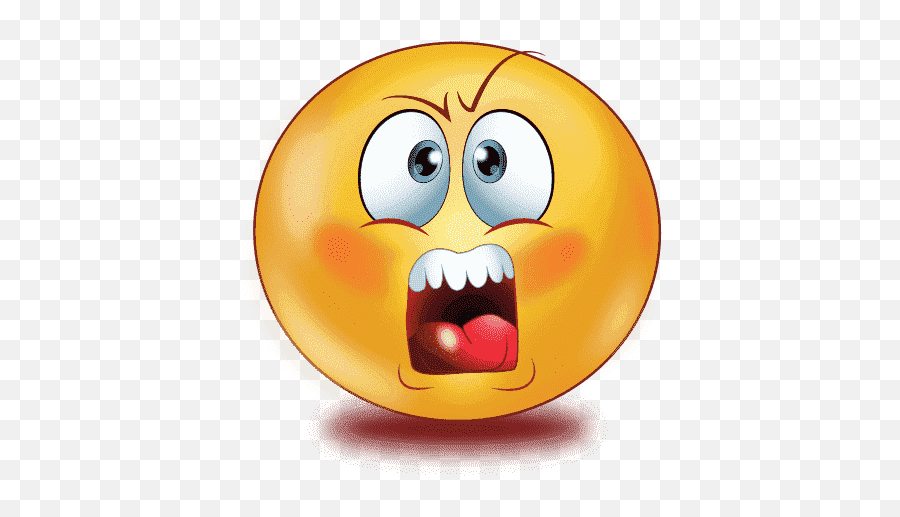 Gradient Angry Emoji Png Transparent - Emoji Scared Transparent Background,Angry Emoji Transparent