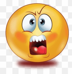 Gradient Angry Emoji Png Transparent - Emoji Scared Transparent Background,Angry Emoji Transparent
