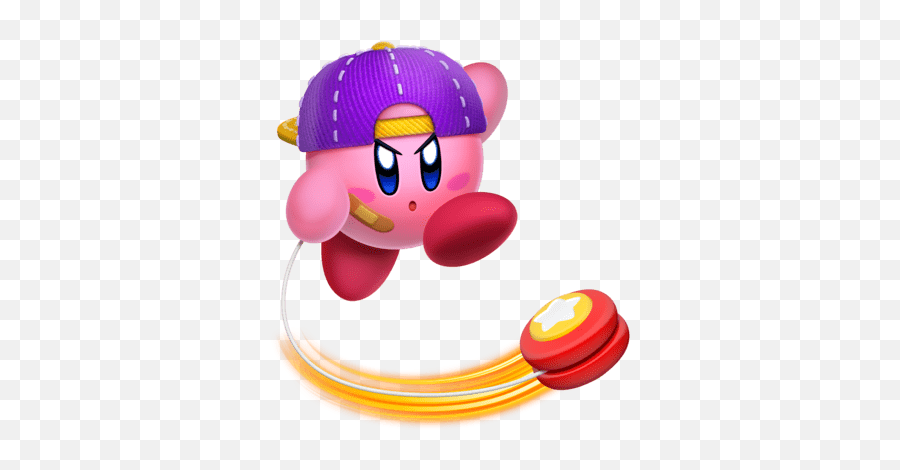 Playing With A Yoyo Transparent Png - Kirby Star Allies Kirby Yoyo,Kirby Transparent