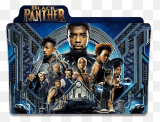 Black Panther Movie Folder Icon - DesignBust png