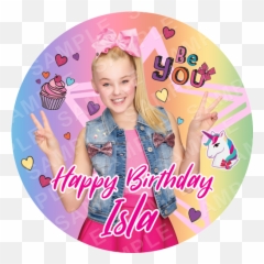 Jojo Siwa Cake Topper Transparent Png