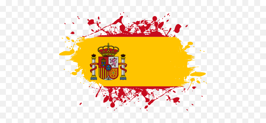 Vector Country Flag Of Spain - Ink Splat Vector World Flags Vector Pakistan Flag Png,Spain Flag Png