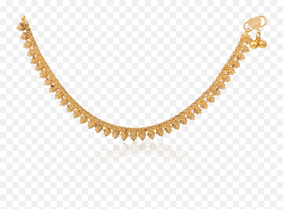 Glorious Gold Leaves Anklet - Necklace Full Size Png Gold Anklet Png,Gold Leaves Png