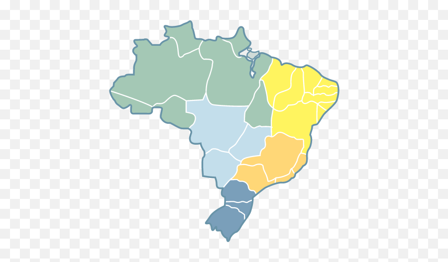 Hd Regioes Brasil Png Transparent - Mapa Brasil Região Png,Brasil Png