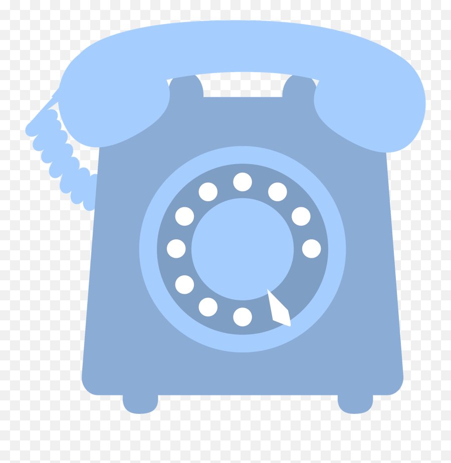 Blue Rotary Telephone Clipart - Blue Telephone Clipart Png,Blue Phone Icon
