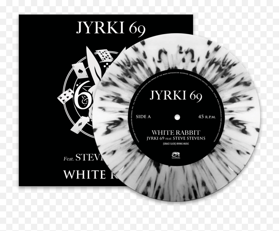 Jyrki 69 - White Rabbit Feat Steve Stevens Limited Edition Splatter 7 Vinyl Preorder Jyrki 69 White Rabbit Png,Steven Stone Icon