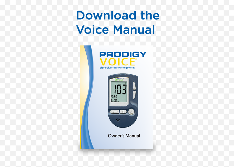 Prodigy Diabetes Care - Prodigy Voice Measuring Instrument Png,Glucose Meter Icon