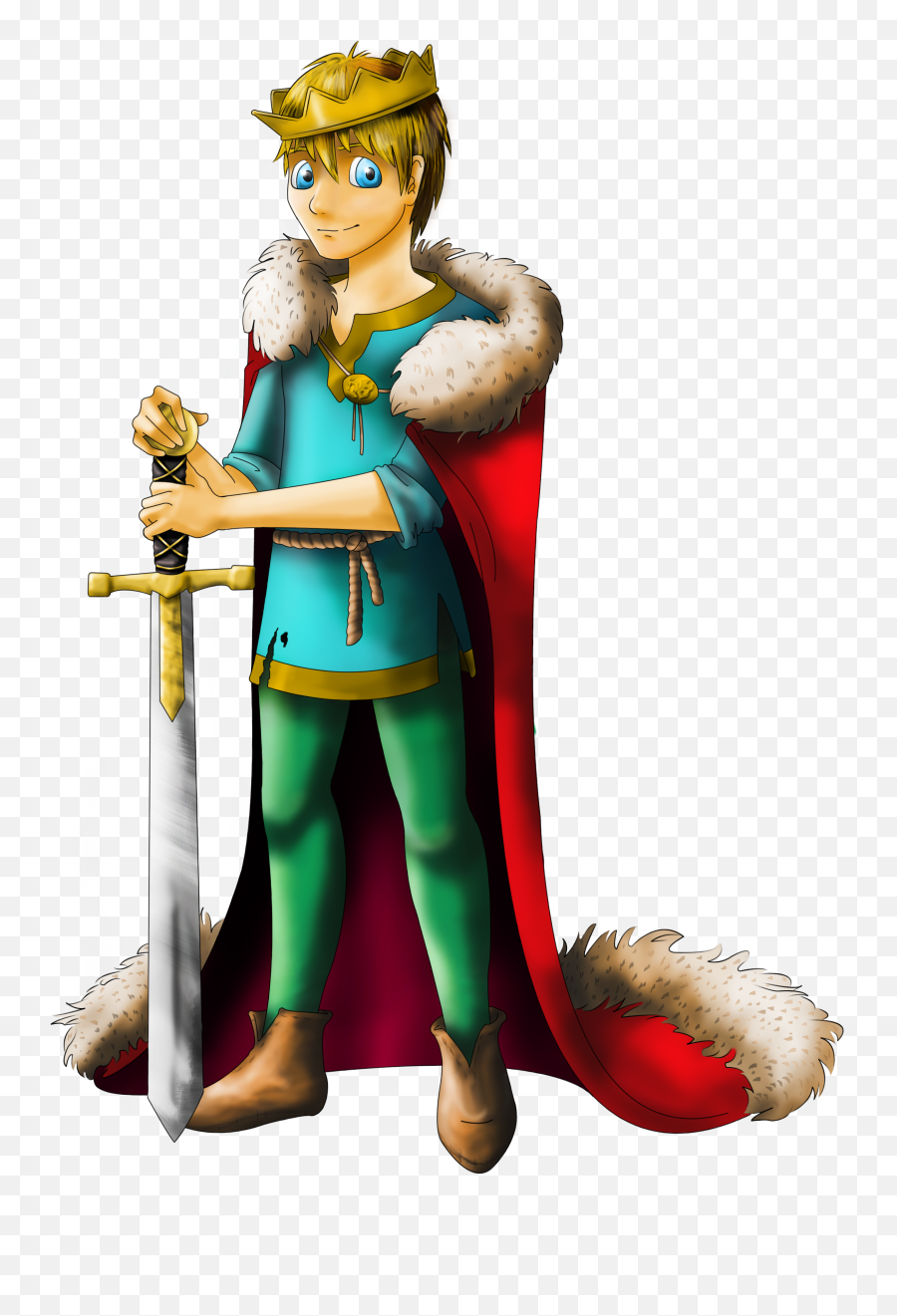 Young King Png - Young King Cartoon Png Clipart Full Size Rey Arturo Dibujo Animado,King Arthur Icon