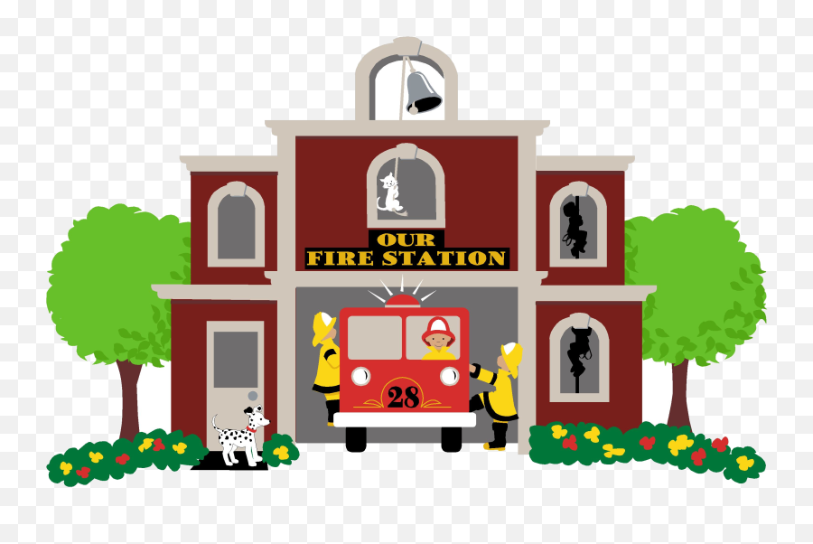 Fire Station Clipart Transparent Png 2 - Transparent Fire Station Clipart,Fire Clipart Transparent Background