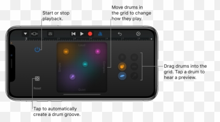 Play The Smart Drums In Garageband For Iphone - Apple Support Garageband Smart Drums View Icon Png,Playback Icon