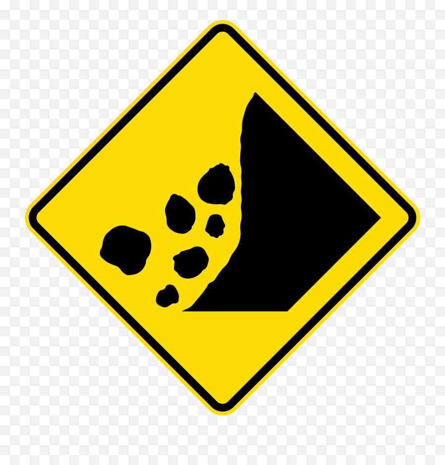 Filenew Zealand Road Sign W14 - 6rsvg Wikipedia Road Signs Nz Png,Falling Icon