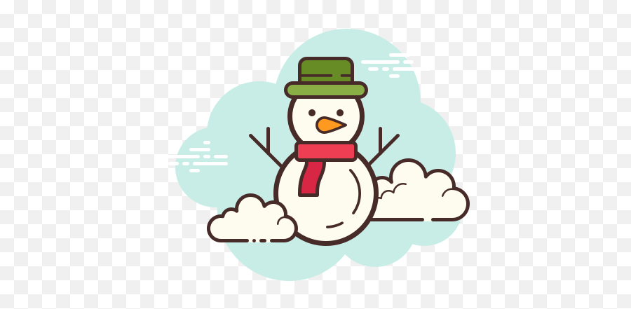 Snowman Icon In Cloud Style - Icon Aesthetic Twitter Logo Png,Snowman Icon Png