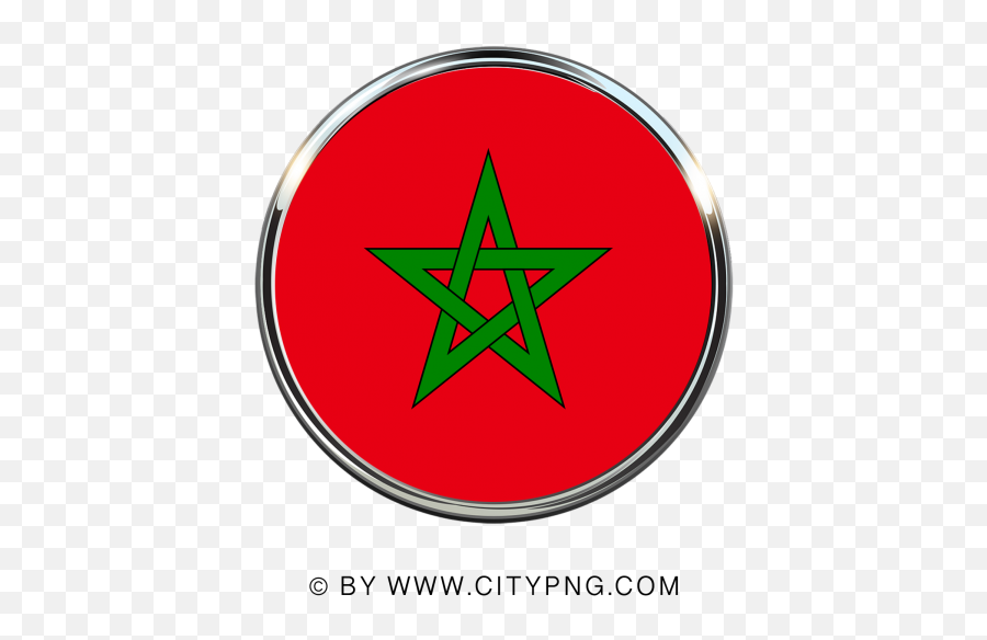 Round Morocco Flag Transparent Png Cutout U0026 Clipart - Dot,Round Flag Icon
