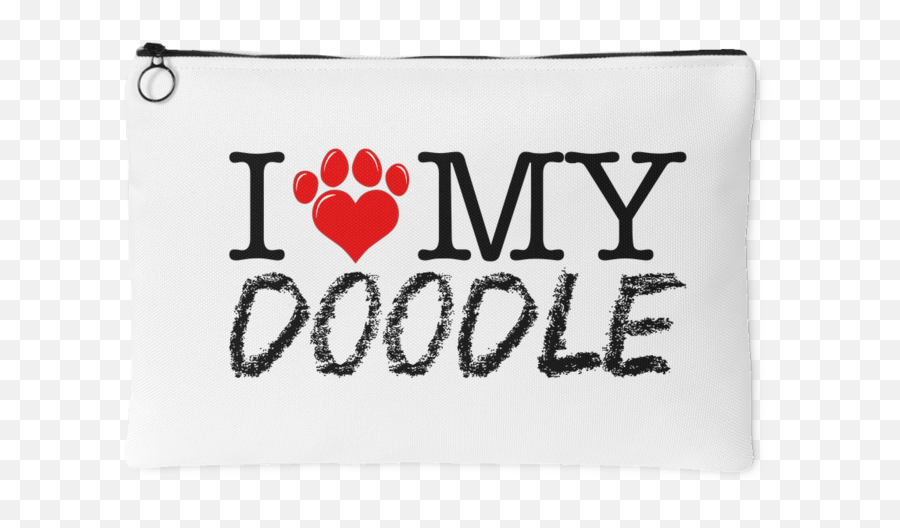 I Heart My Doodle Small Accessory Pouch - Love Png,Heart Doodle Png