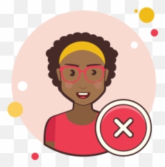 Delete Female User Icon In Circle Bubbles Style - Reading Cicle Icon Png