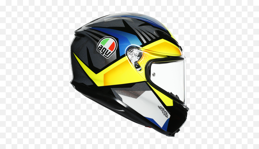 Motorcycle Helmets Tagged Blue - Peakboys Agv K6 Joan Black Blue Yellow Png,Icon Helmetsblue Grey White
