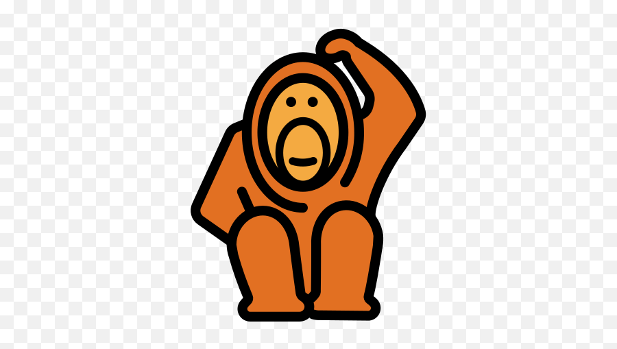 Orangutan Emoji - Emoji Orangotango Png,Orangutan Icon