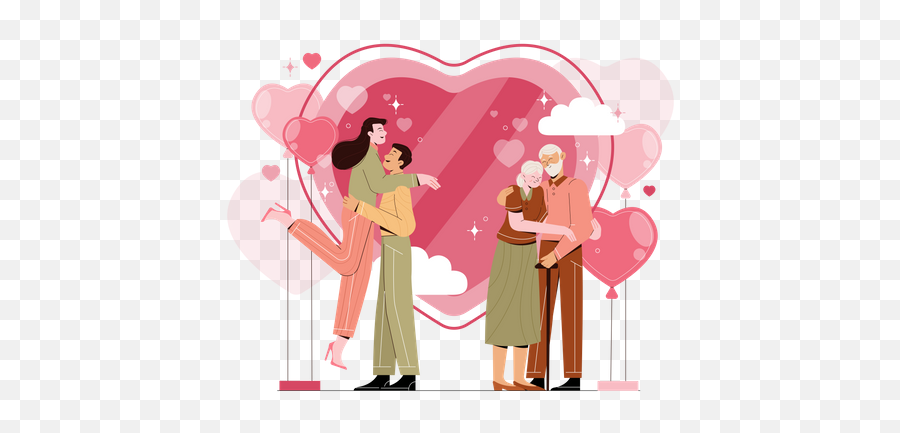 Old Couple Celebrating Illustrations Images U0026 Vectors Png Video Dance Icon Indonesia