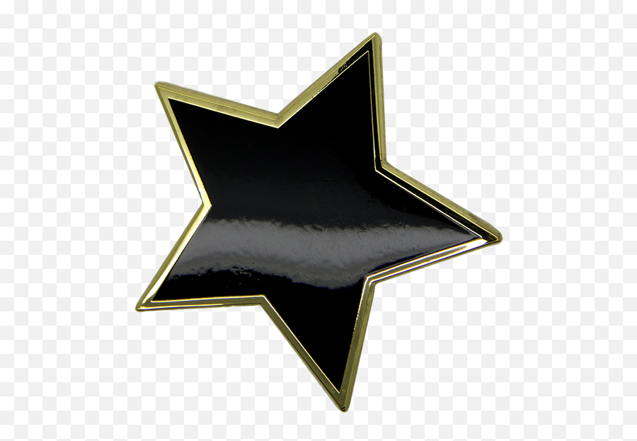 Download Big Star Pin - Gold Black Star Png,Black Star Png