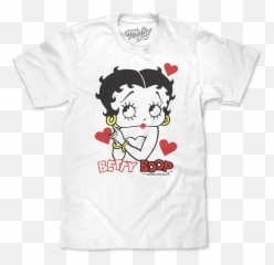 Betty Boop Hearts T - Shirt White Cartoon Betty Boop Png,Betty Boop Png