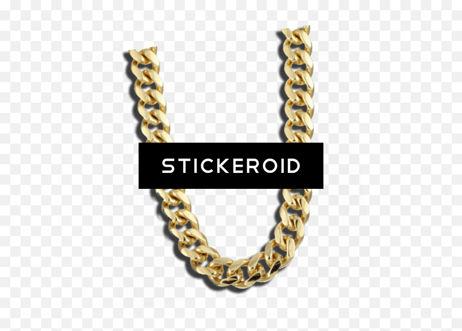 Download Hd Chain Gold Large - Collier Thug Life Png Cuban Chain Png,Thug Life Png