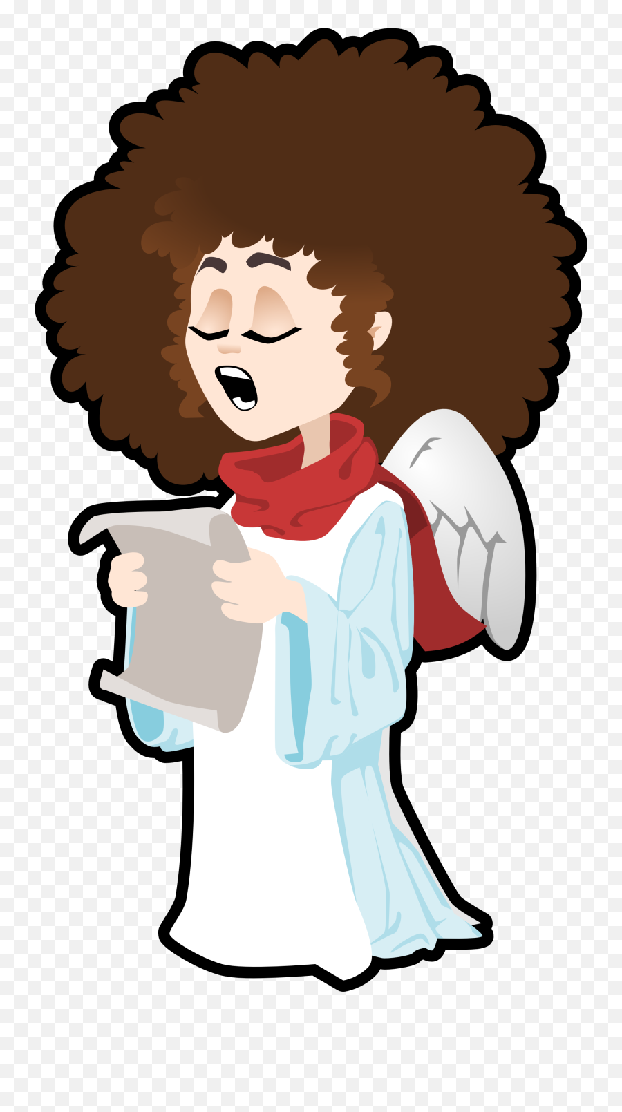 Vector Freeuse Stock African American - Angel Singing Transparent Png,Singing Png