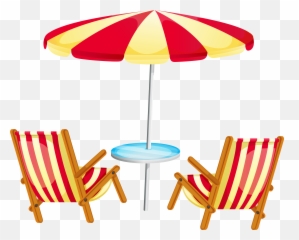 Clipart Umbrella Beach Chair - Things Used In Beach Png,Beach Chair Png