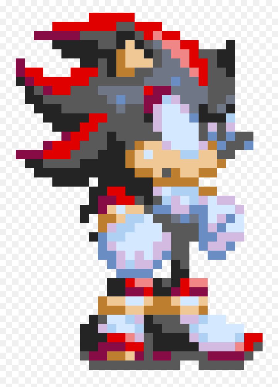 Shadow The Hedgehog Pixel Art Maker - Shadow The Hedgehog Pixel Transparent Png,Shadow The Hedgehog Png