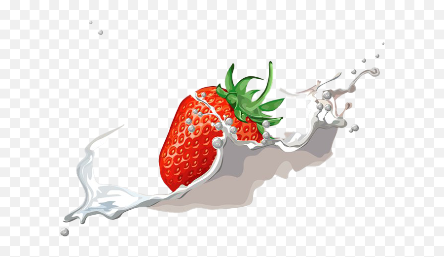 Download Splash Strawberry Png Transparent Image - Splash Strawberry Png,Milk Splash Png