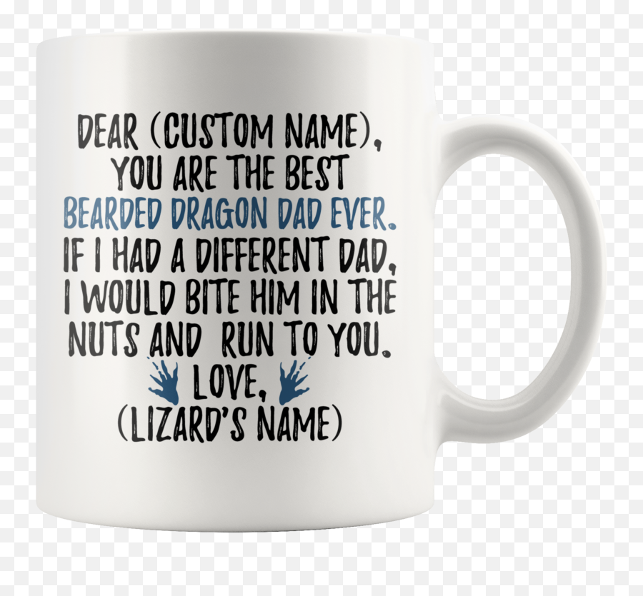 Personalized Best Bearded Dragon Dad Coffee Mug 11 Oz - Mug Png,Bearded Dragon Png