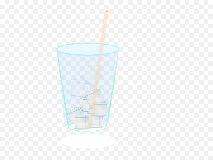 Ice Water With Straw Clip Art - Vector Clip Art Glass With Straw Water Ice Png,Cup Of Water Png
