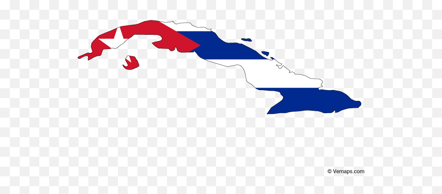 Flag Map Of Cuba In 2020 - Cuba Map Vector Png,Cuban Flag Png